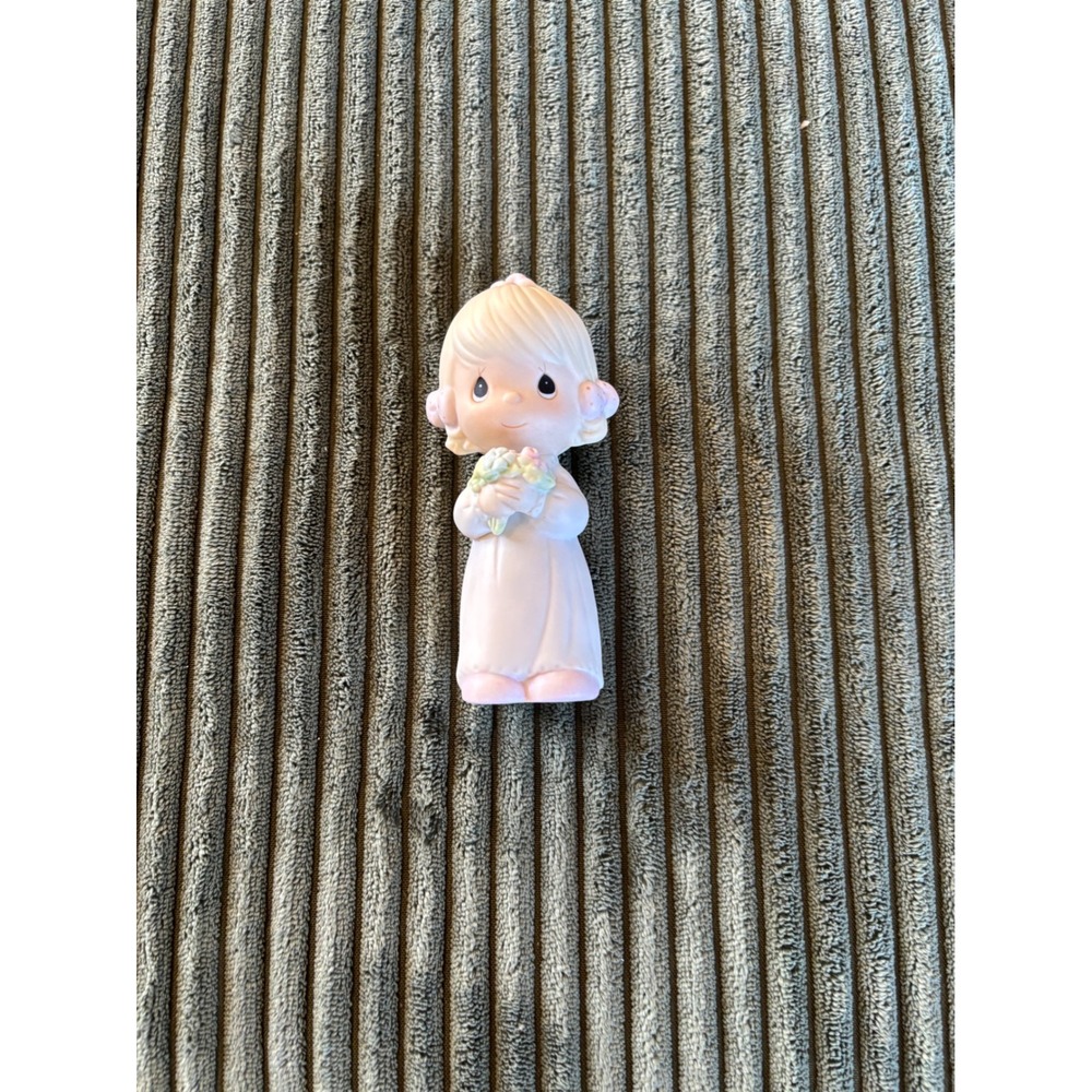 Precious Moments Bridesmaid Figurine Holding Flowers 1989‎ Jonathan & David